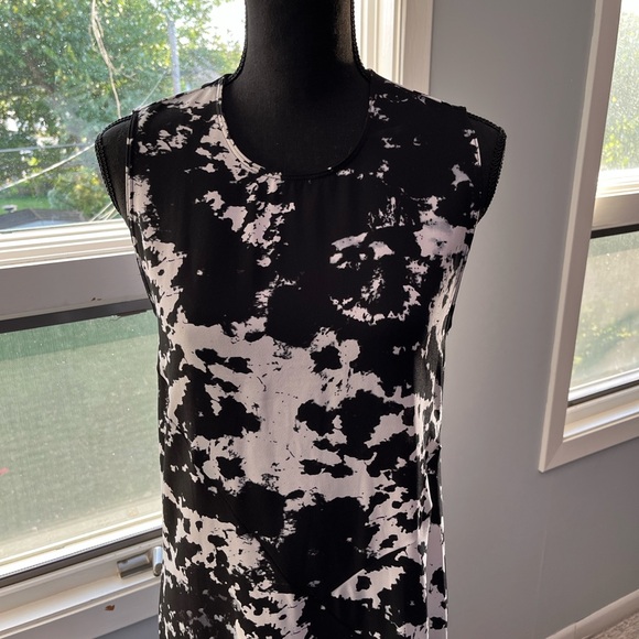 Victor Alfaro Black and White Abstract Maxi Dress Sz S - Picture 3 of 5